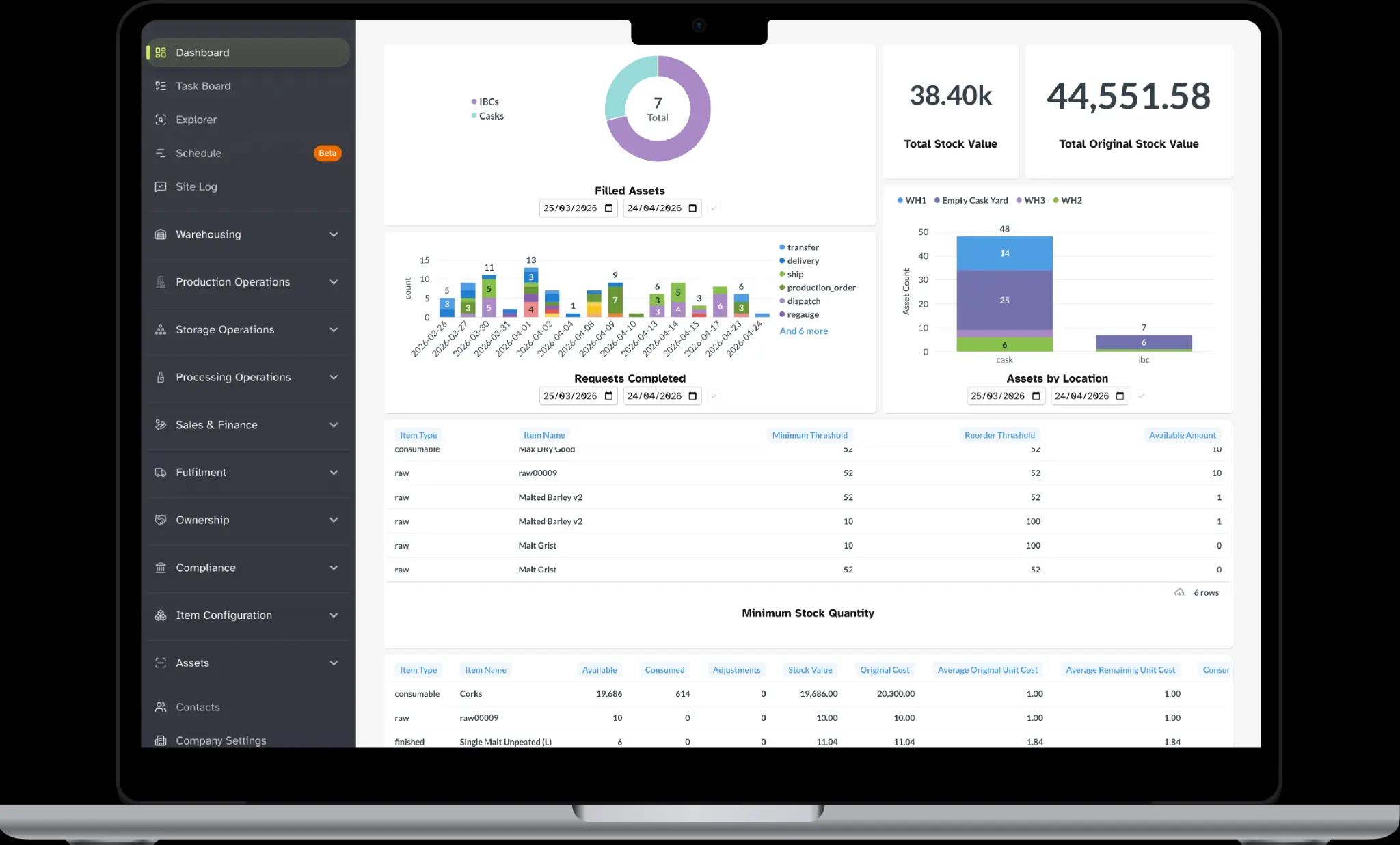 Proof 8 platform dashboard